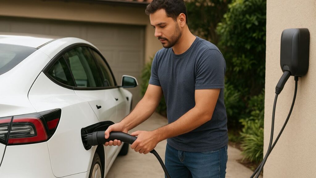Recondicionamento e Reciclagem troca de bateria de carro elétrico 