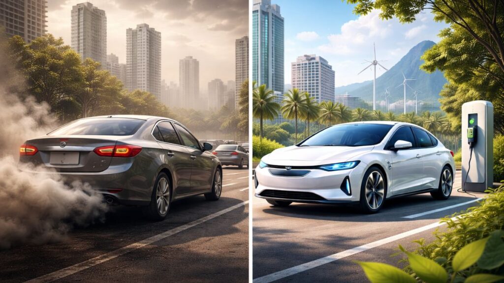 Comparação Ambiental Elétricos vs Combustão