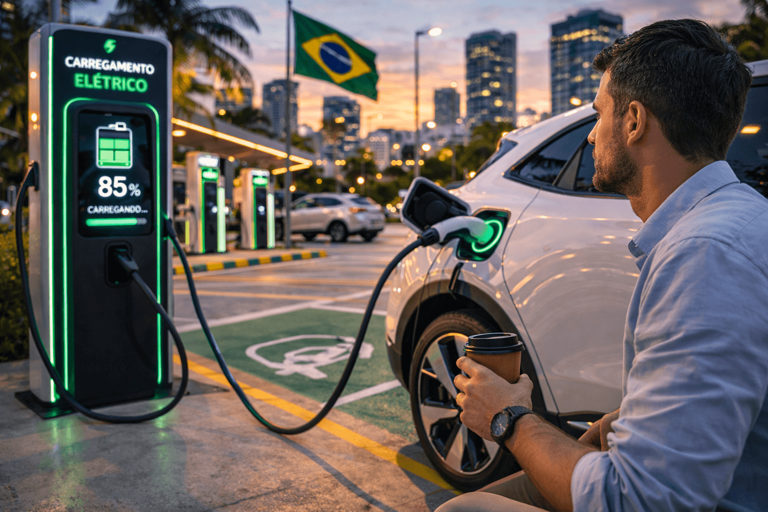 veiculo eletrico carregamento