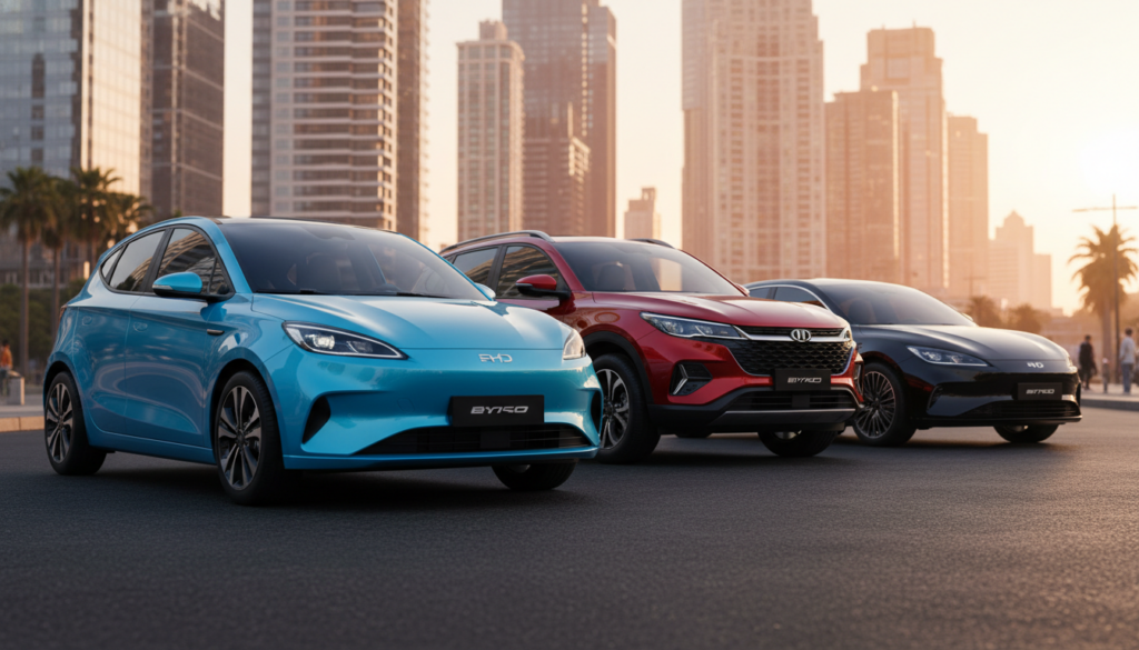 Comparativo direto: Dolphin, Yuan e Seal lado a lado